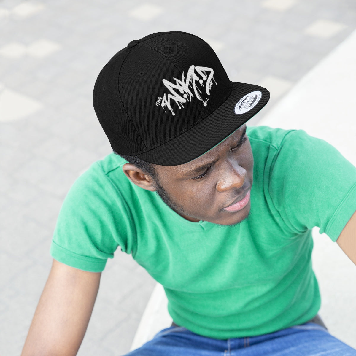Tha Wikid One Logo • Flat Bill Hat - Grave Dirt Clothing