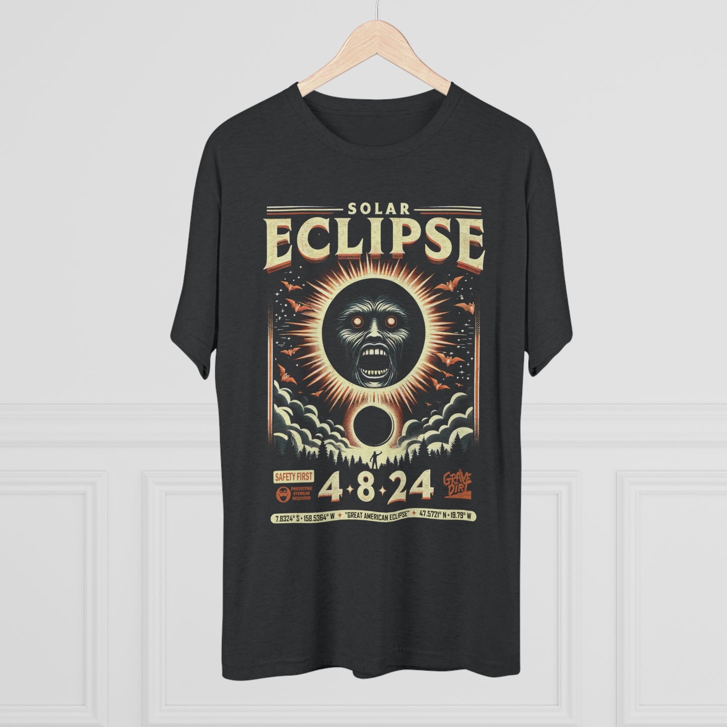 Total Solar Eclipse 2024 | Unisex Tri-Blend Crew Tee