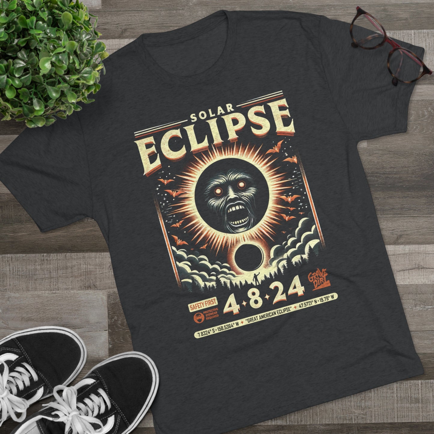 Total Solar Eclipse 2024 | Unisex Tri-Blend Crew Tee