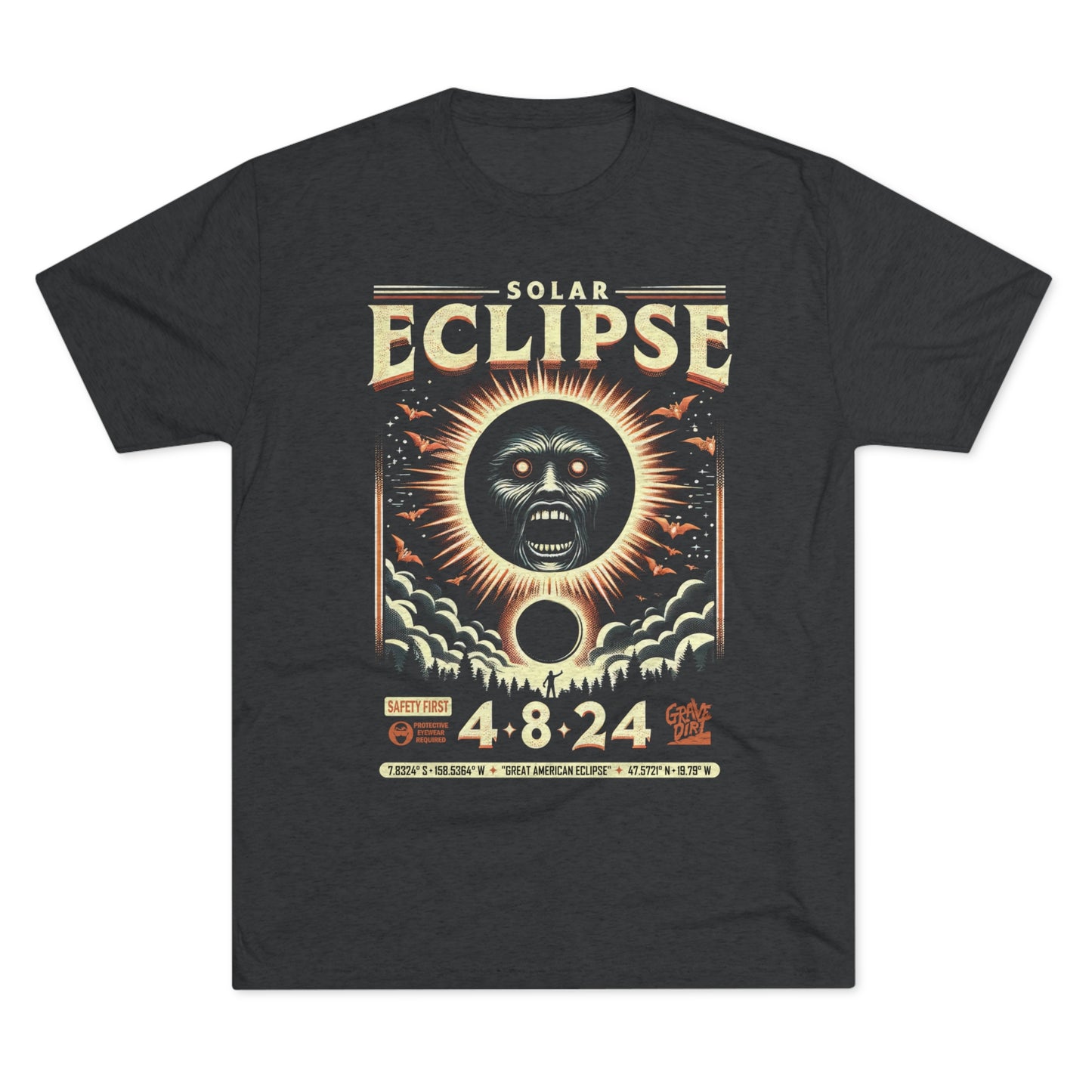 Total Solar Eclipse 2024 | Unisex Tri-Blend Crew Tee