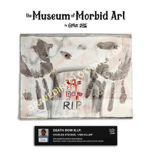 DEATH ROW R.I.P. Artwork by Charles Stevens, "I-85 Killer" - Museum of Morbid Art by Grave Dirt Clothing