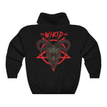 Wikid Goat Head | Unisex Heavy Blend™ Hooded Sweatshirt - Grave Dirt Clothing
